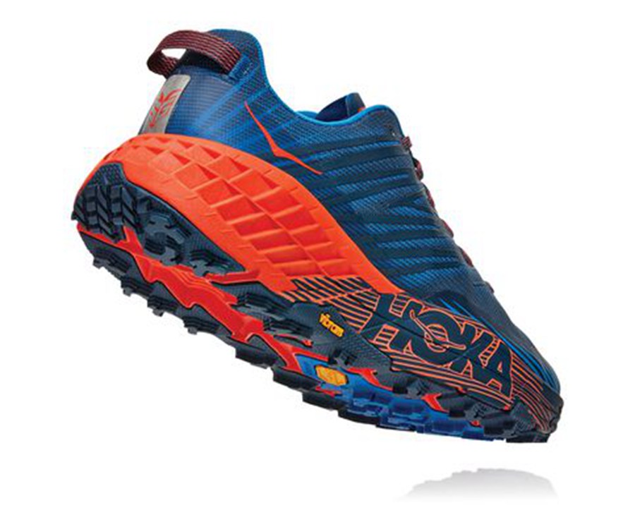 Zapatillas Trail Hoka One One Hombre - Speedgoat 4 - Azules/Rojas - LVD534609